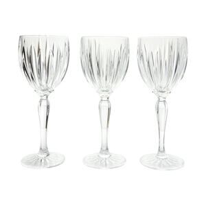 Cristal d’Arques-Durand “Classic” Set of 3 Crystal Wine Glasses 8” 8oz